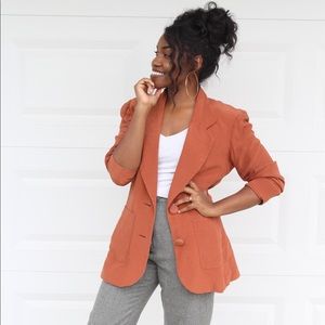 Vintage SilkLand Amber Button Blazer